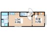 レモン 1LDKの間取り