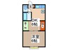 行徳石田マンション 1DKの間取り