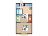 行徳石田マンション 1DKの間取り