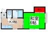 サニーハイツ 1Kの間取り