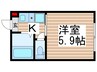BUNCA北千住 1Kの間取り