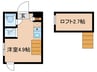 ハーモニーテラス桜上水Ⅱ 1Rの間取り