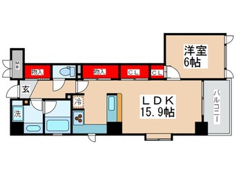 間取図 ハイセレサ国立（９０１）