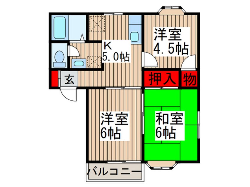 間取図 グリーンピア上野Ｂ