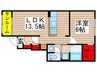 エムテンダー 1LDKの間取り