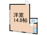 第１羽賀ビルマンション 1Rの間取り