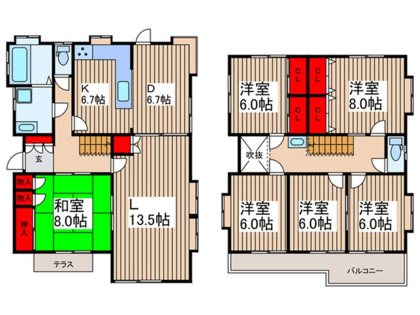 間取図 さいたま市緑区馬場1丁目貸家