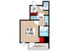 CITY　SPIRE新富町 1Kの間取り