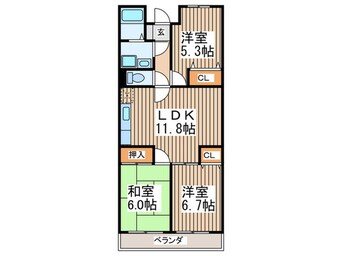 間取図 ライネスハイムⅡ