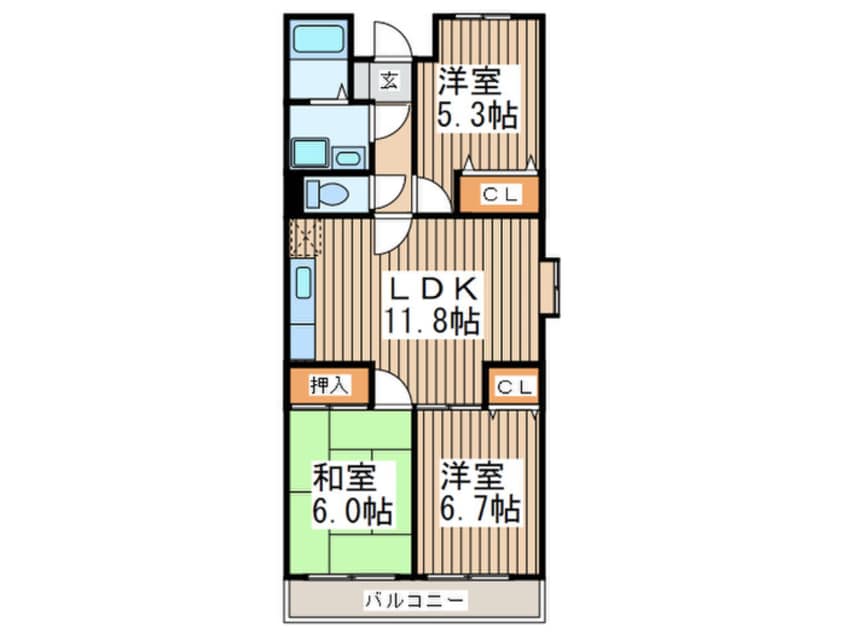 間取図 ライネスハイムⅡ
