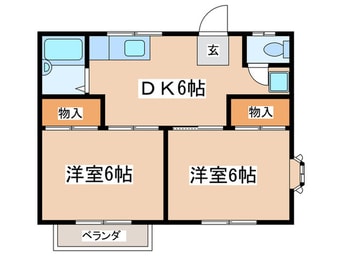 間取図 グランデュ－ルヤマト  Ｂ