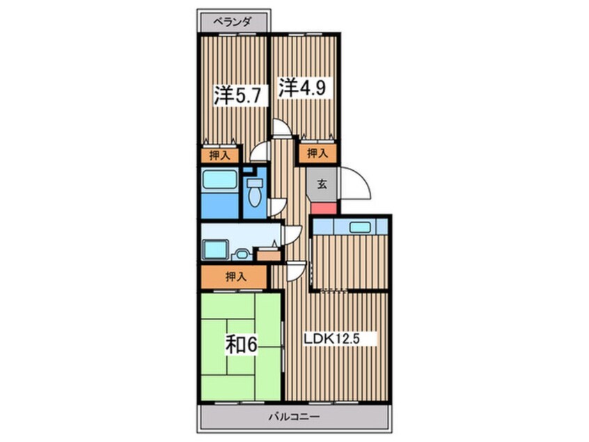 間取図 エスポワ－ル松風台２番館