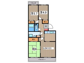 間取図 エスポワ－ル松風台２番館