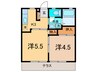 ＨＯＭＥＳ　ＧＡＲＤＥＮＩＡ 2Kの間取り