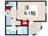 ＭＥＬＤＩＡ船堀Ⅱ 1Kの間取り