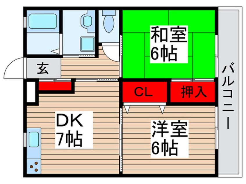 間取図 ラフィーヌ・青柳Ⅱ