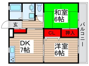 間取図 ラフィーヌ・青柳Ⅱ