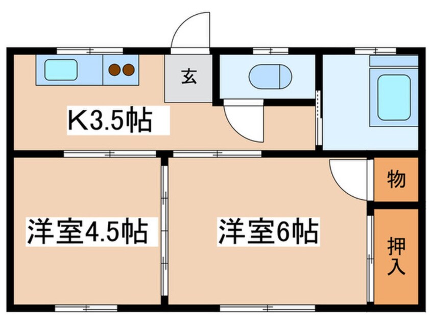 間取図 小野アパ－ト２