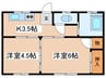 小野アパ－ト２ 2Kの間取り