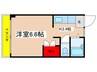パ－ルハイム 1Kの間取り