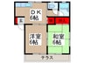 三上ハイツⅡ 2DKの間取り