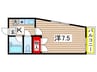 とうすい 1Kの間取り