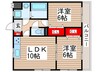 オークレア 2LDKの間取り