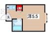 キャスル白河トークⅡ 1Rの間取り