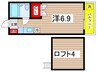 リバ－コ－ト稲城 1Rの間取り