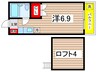 リバ－コ－ト稲城 1Rの間取り