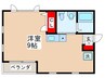 パインハースト 1Rの間取り