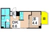 クリエール北綾瀬 1DKの間取り