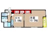 ミレナコート 1DKの間取り