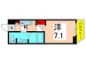 ディームス亀有(504) 1Kの間取り