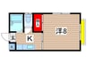 ハイツ　桜通り 1Kの間取り