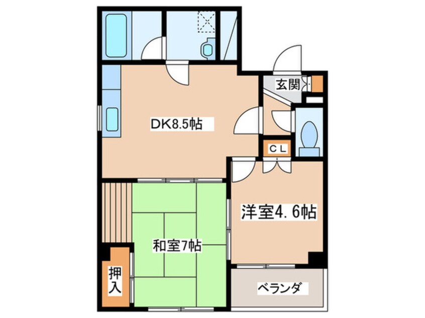 間取図 ルミエ－ル松林