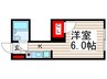 ジェントリ－ム 1Kの間取り