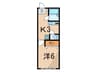 ウイング三軒茶屋 1Kの間取り