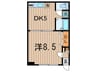 鈴木ハイツ 1DKの間取り