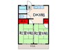 コ－ポ昭喜 2DKの間取り