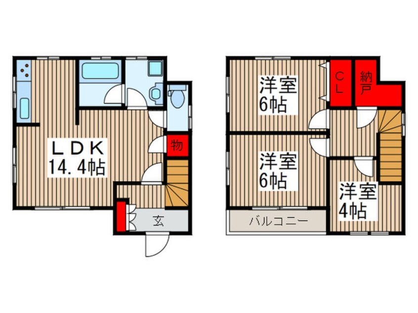 間取図 アンソレイユ