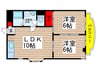 ウボーヌンク白旗 2LDKの間取り