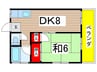 コ－ポママダ 1DKの間取り