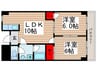 ベルベール星野 2LDKの間取り
