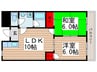 ベルベール星野 2LDKの間取り