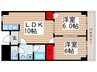 ベルベール星野 2LDKの間取り