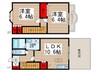 シャルムユタカ 2LDKの間取り