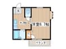 ヴェント 1Kの間取り