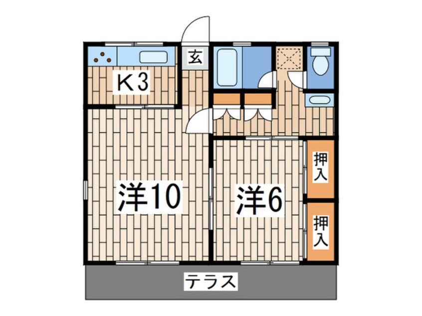 間取図 コーポ小串