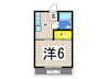 サニーハイツイナバ 1Kの間取り